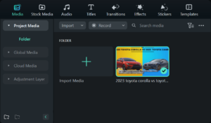 Import Your Video into Filmora Editor 