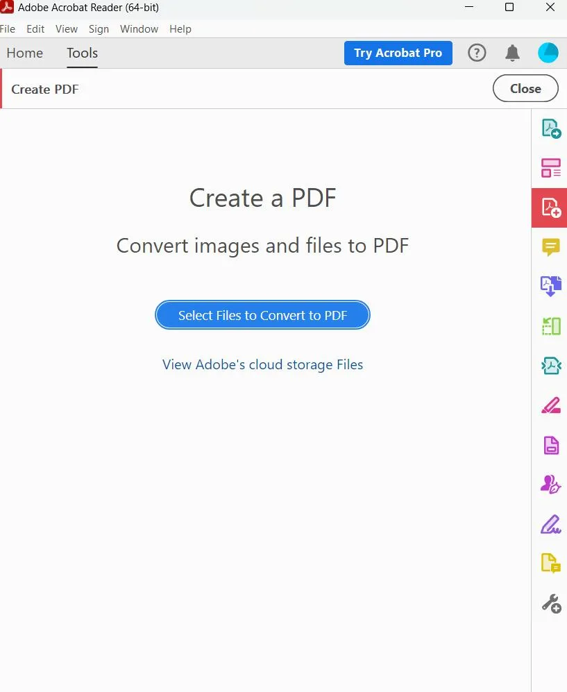 adobe create pdf from images