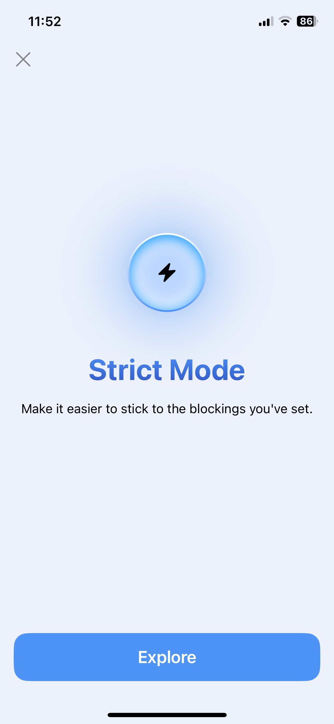 Strikter Appblock-Modus