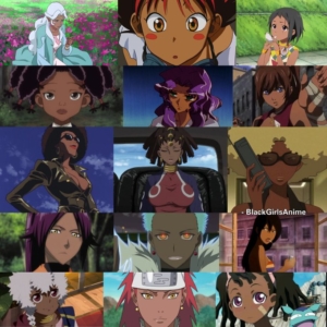 Personajes de anime femeninos negros calientes