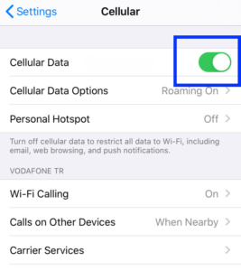 Check cellular network coverage