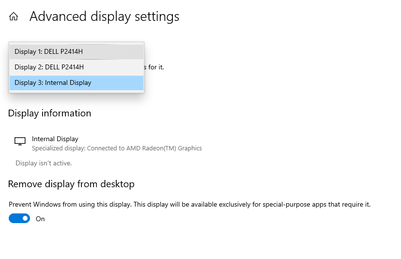 check windows display settings