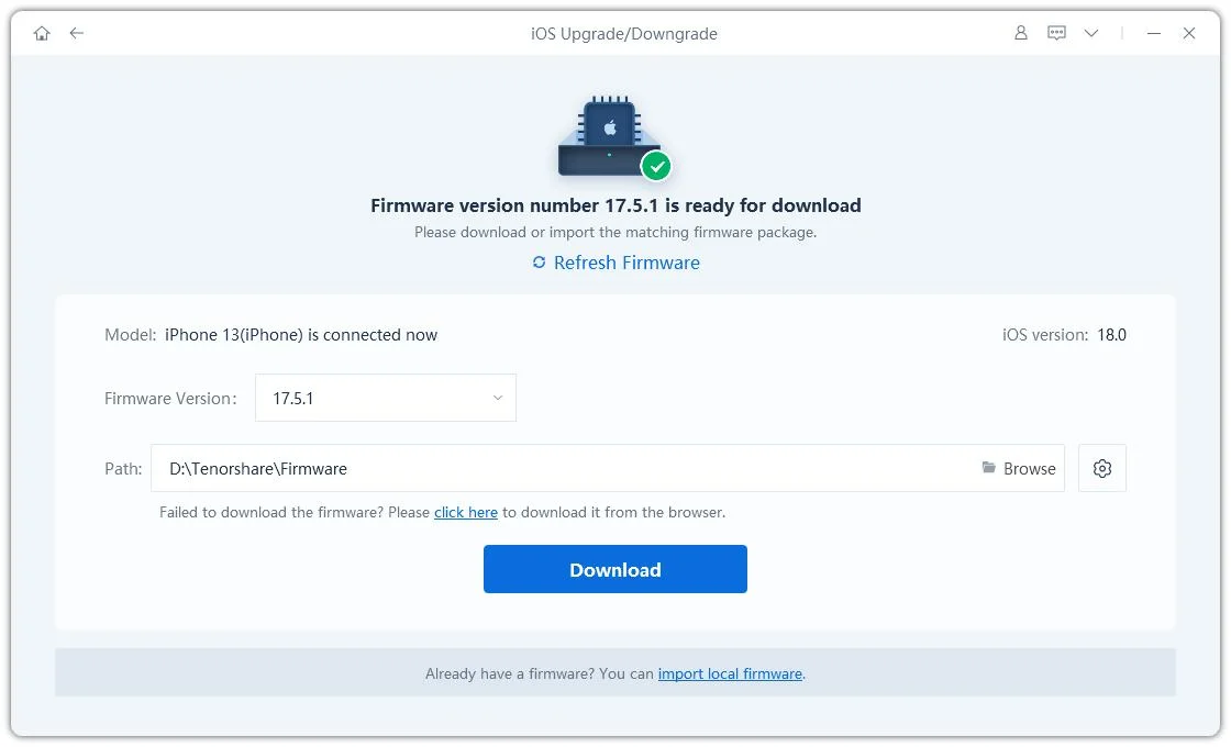 choose ios 17 firmware