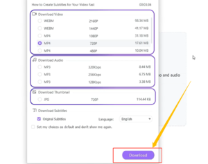 cliquez sur télécharger