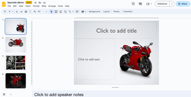 convert keynote to google slides