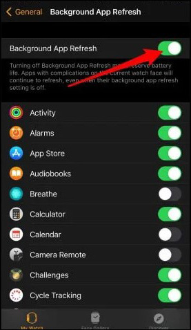 disable background app refresh