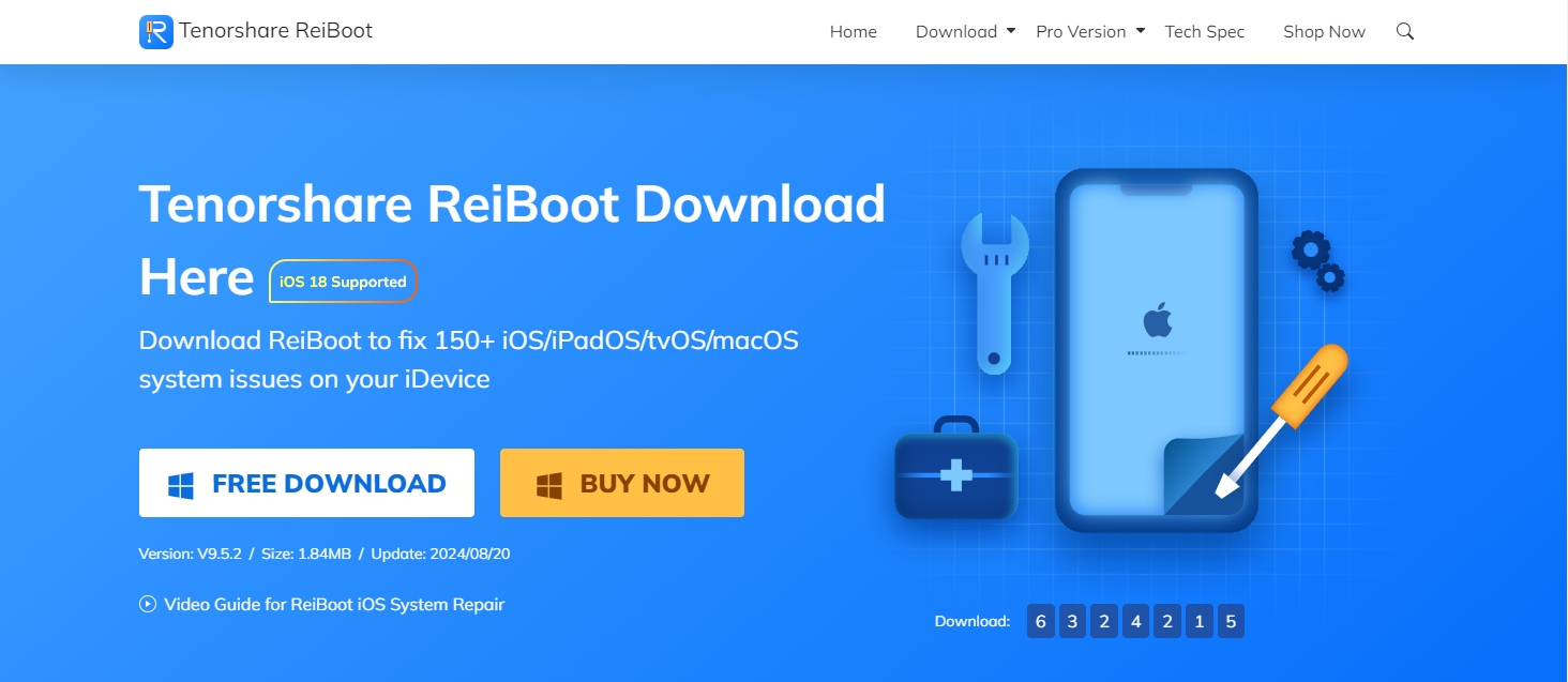 download reiboot form tenorshare website