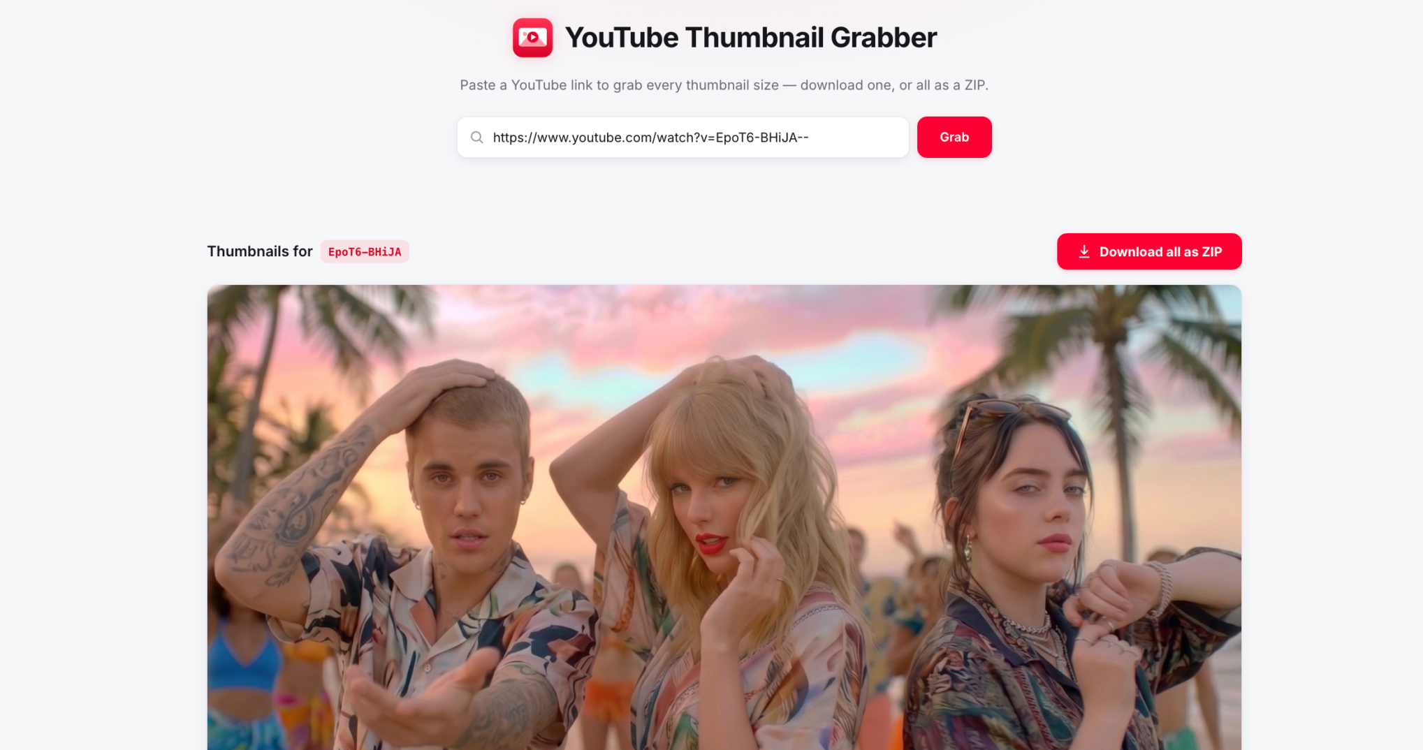 download youtube thumbnail with online downloader