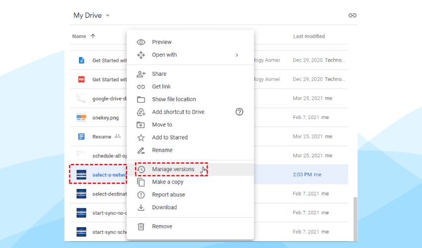 Recover Deleted Files from Version History
