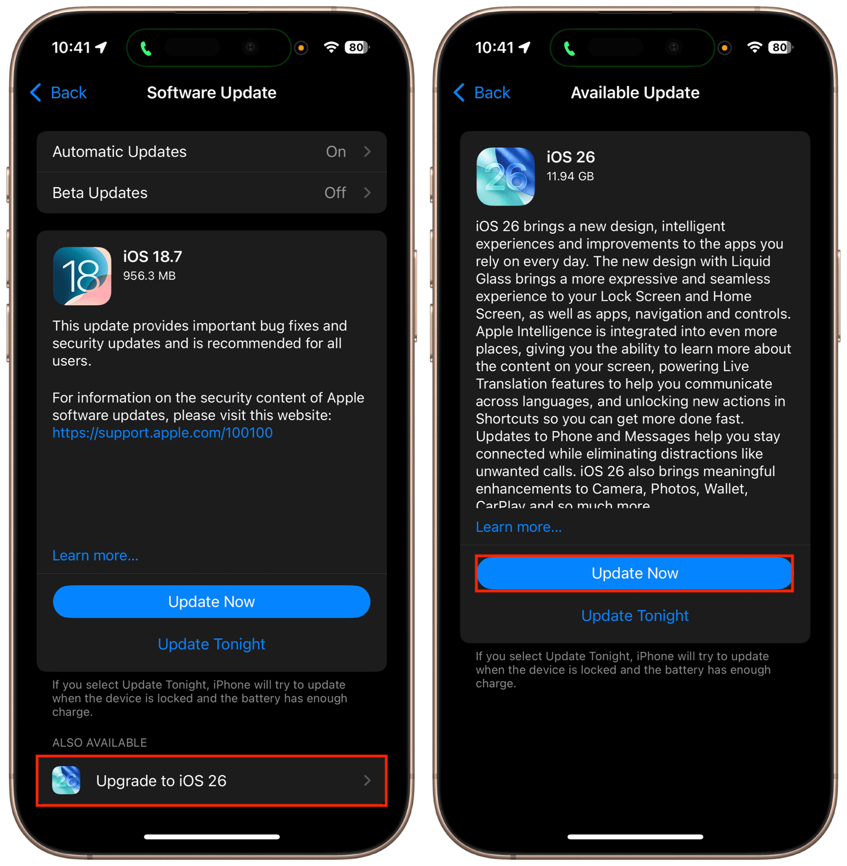 installer ios 26