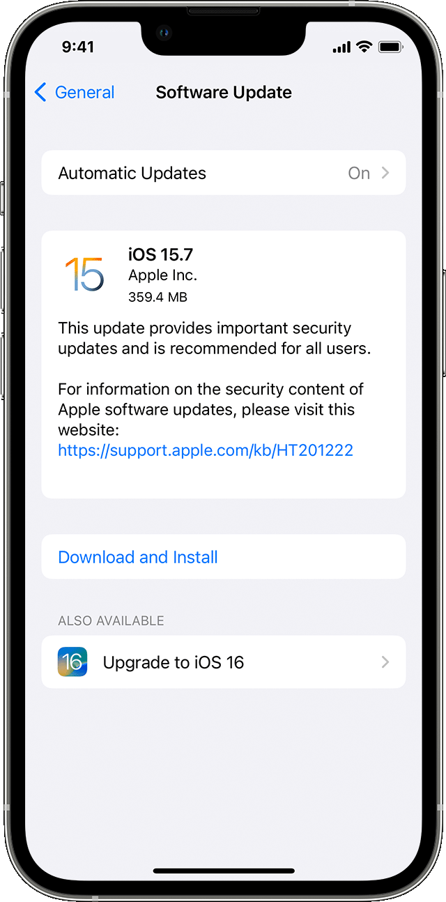 Check for iOS Update