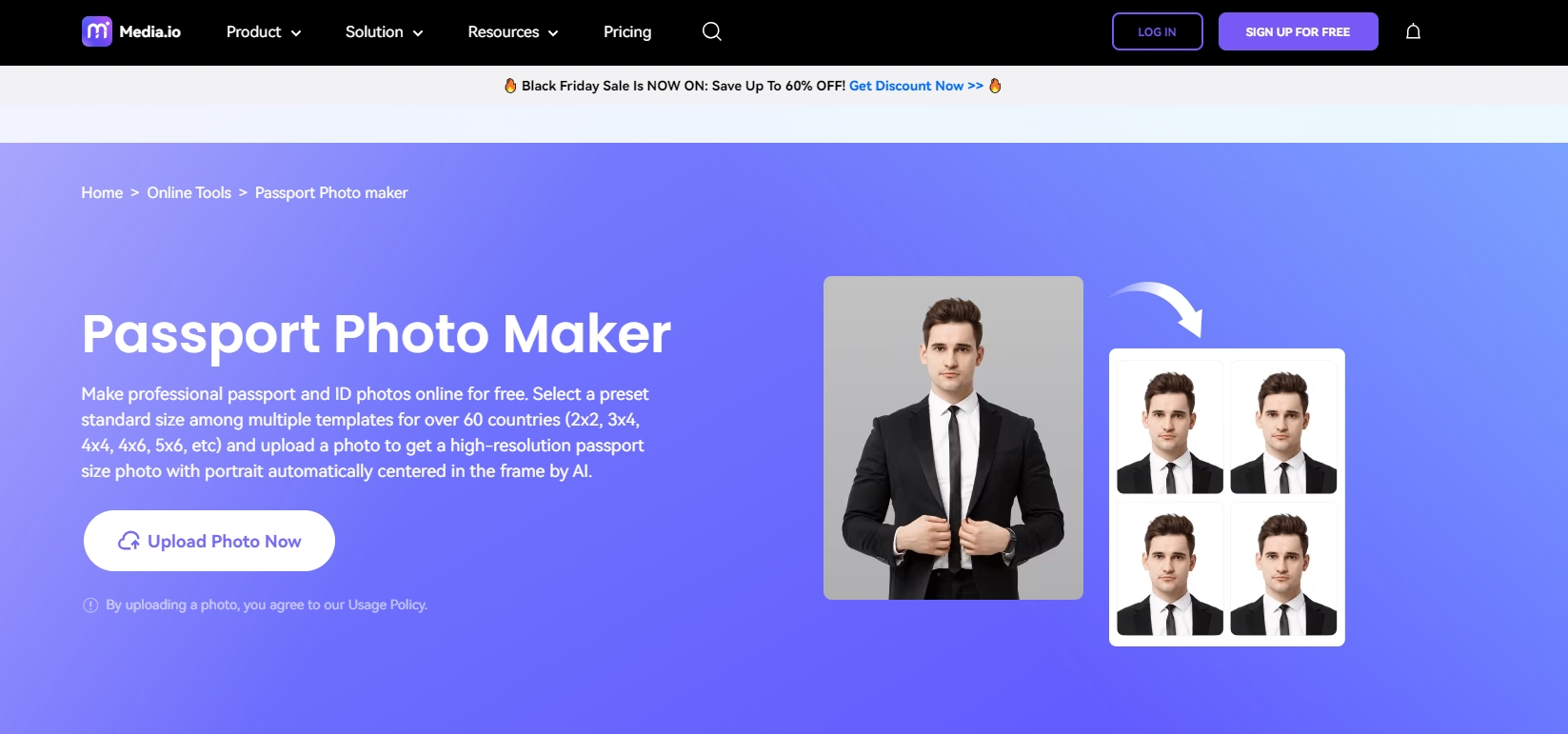 media io passport photo maker