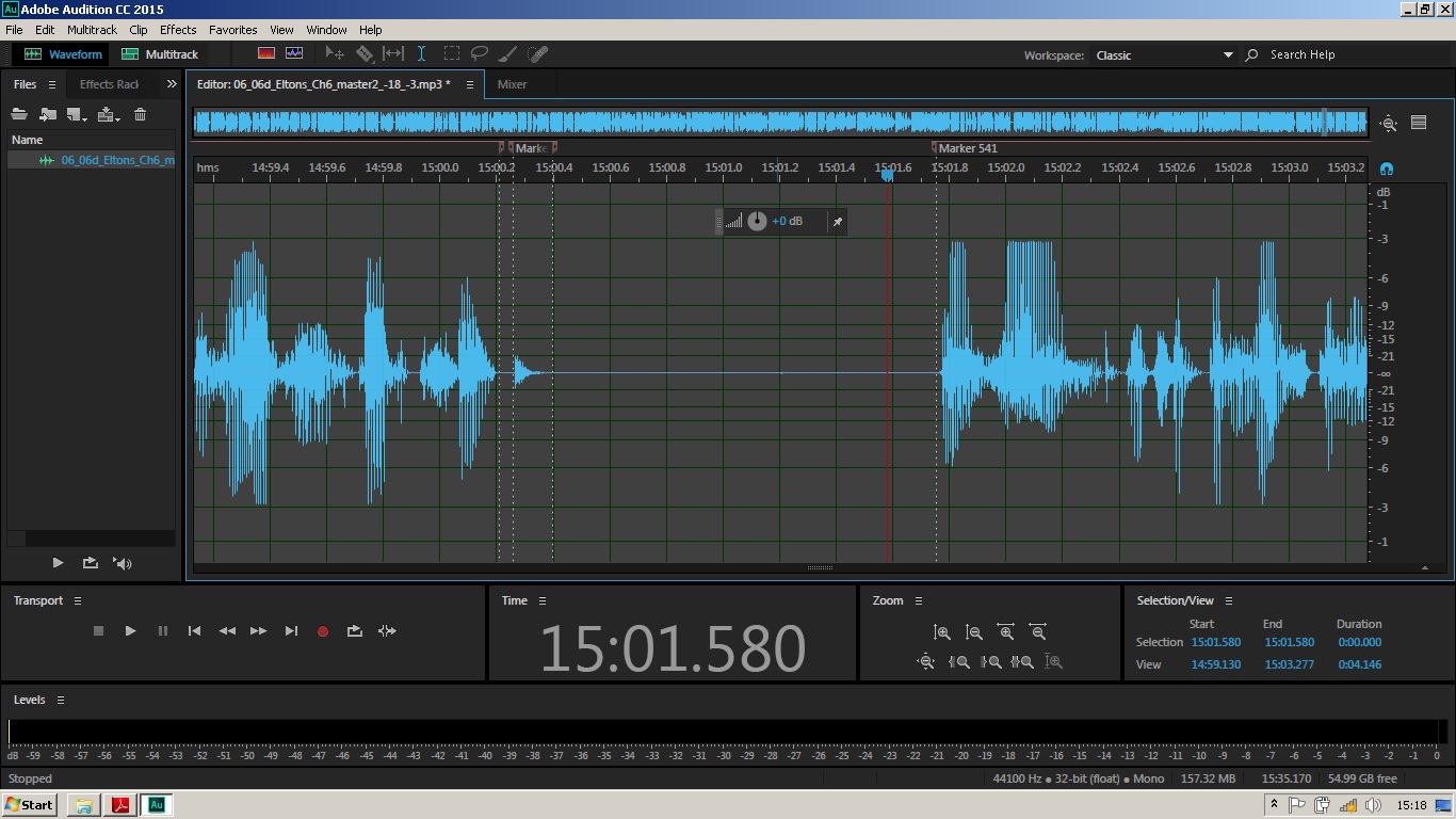 supprimer le silence dans Adobe Audition