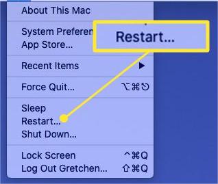 restart mac