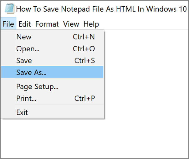 save my html in a file​ windows