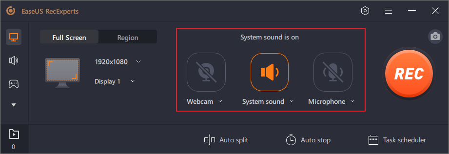Customize recording options