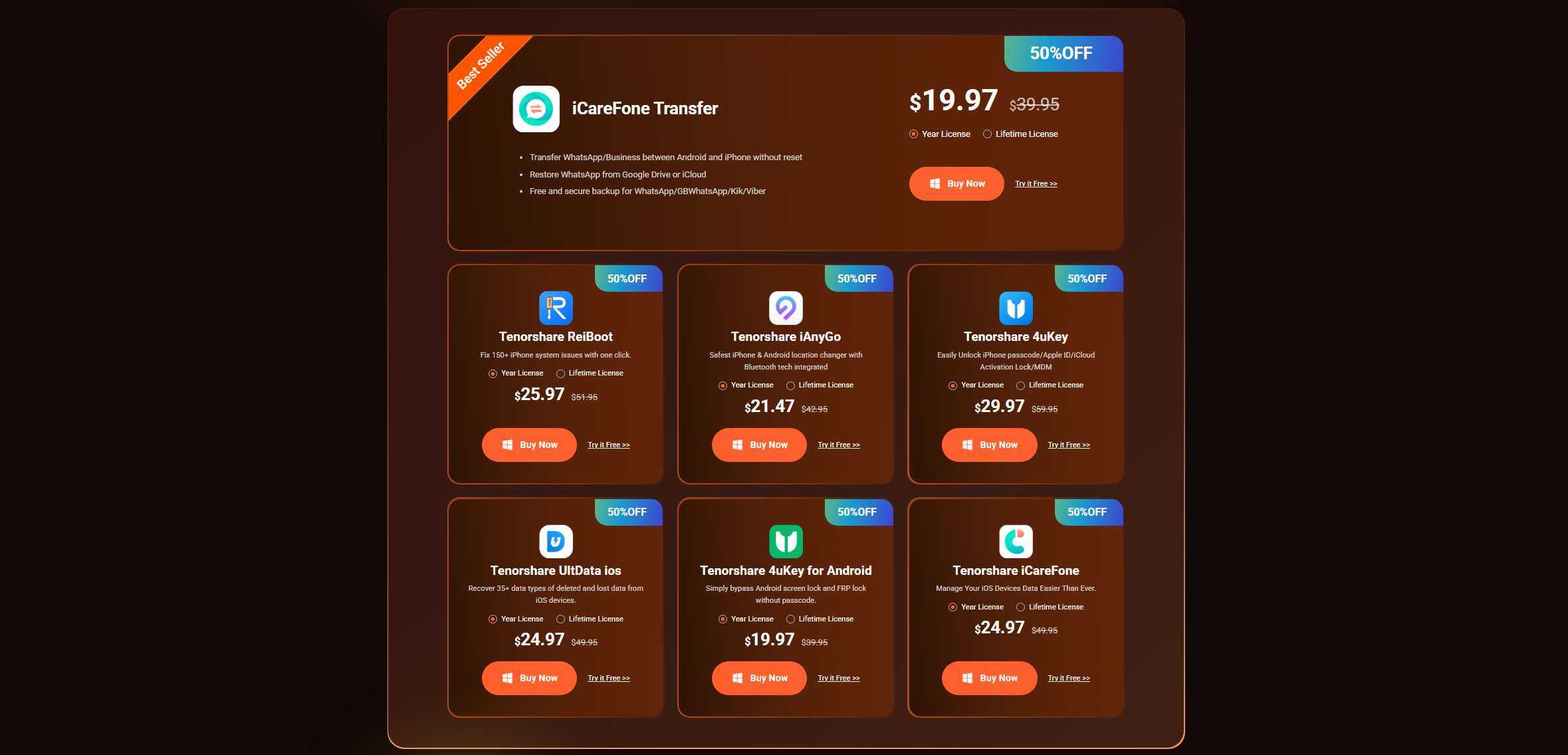 tenorshare black friday individual software discount