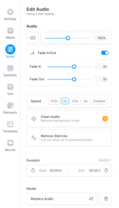 edit the audio file