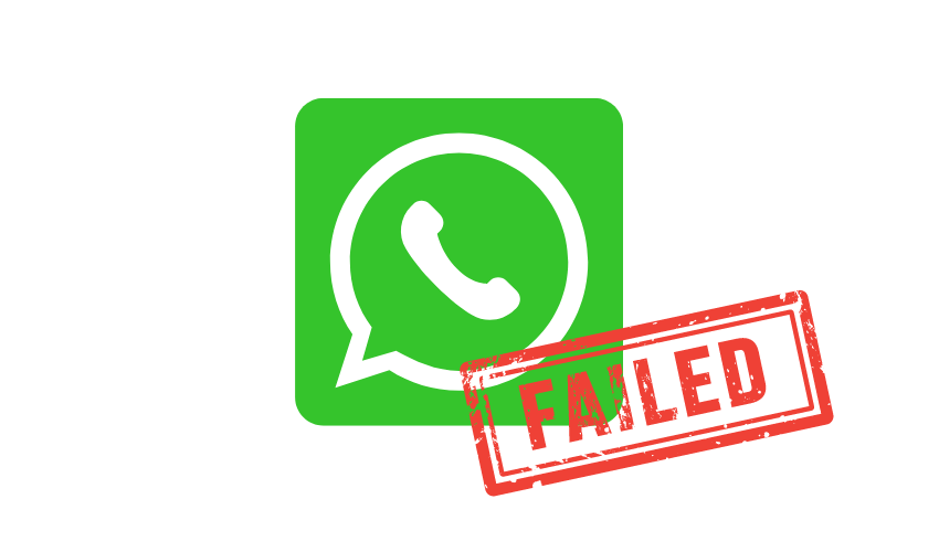 WhatsApp Messages failed deliver