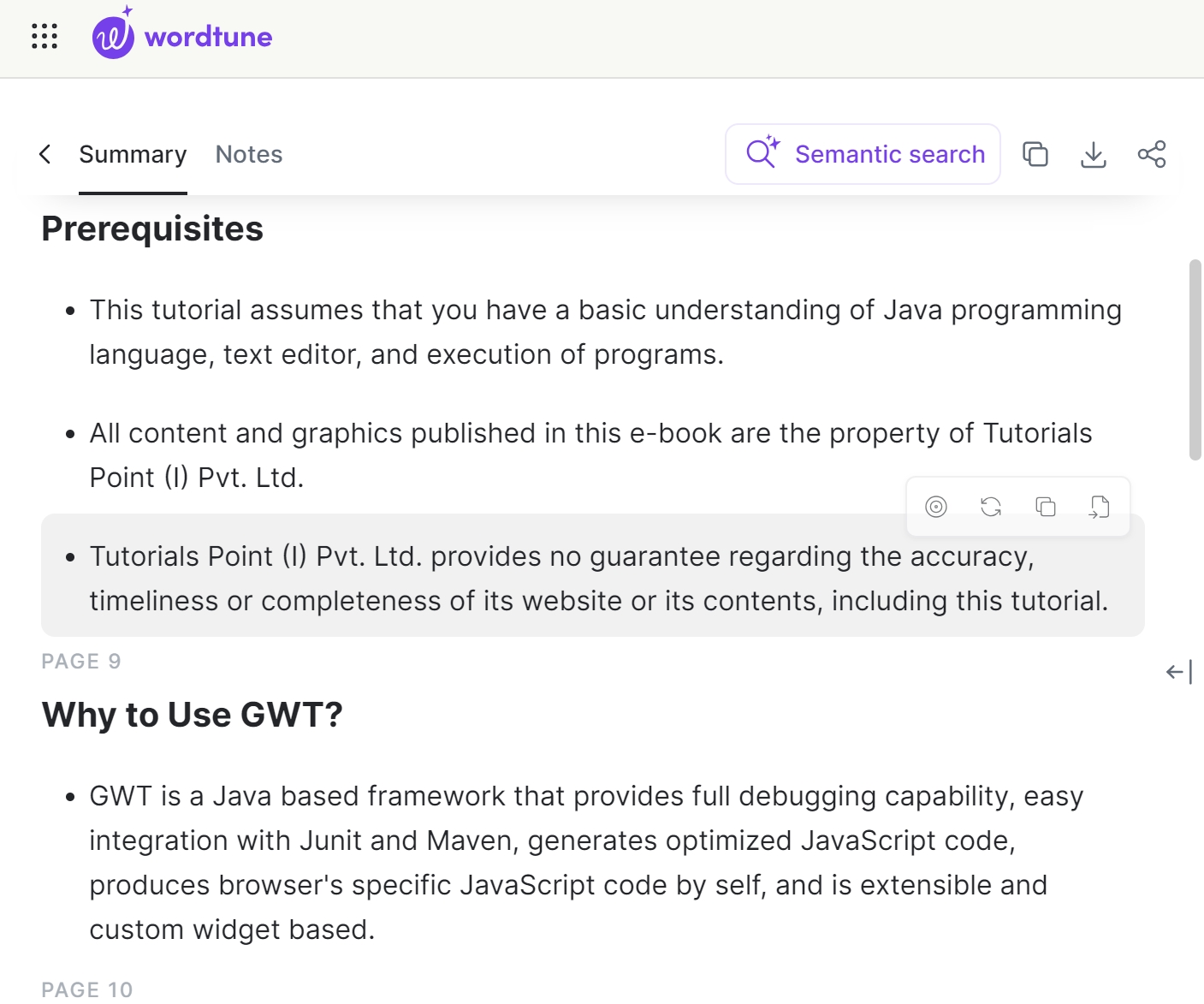 wordtune summary  