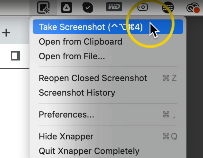 xnapper set screenshot shortcut  